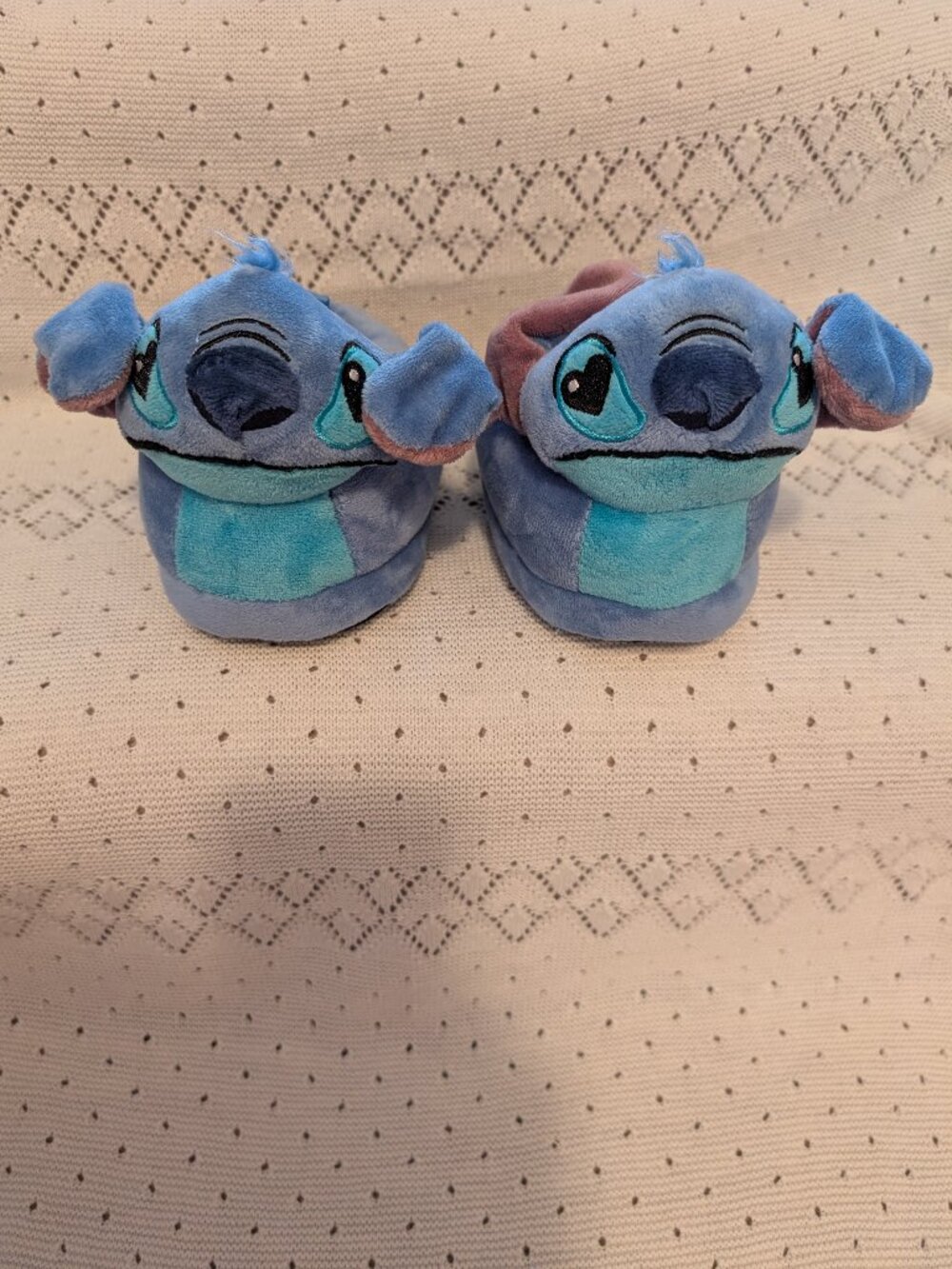 Stitch slippers size 7/8 toddler blue purple